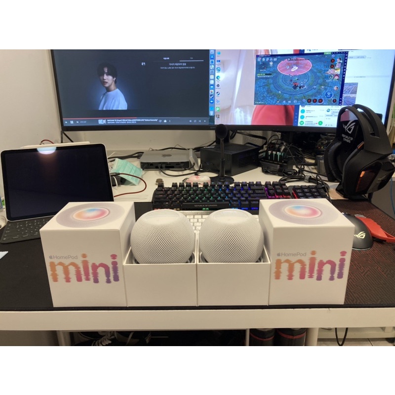 HomePod mini 2入 購入日期 2021/02/04 原盒有保留 物件使用良好 無受損