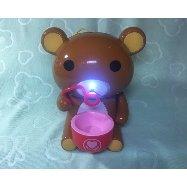 夾娃娃機戰利品之 - 小熊電動音樂吹泡泡機