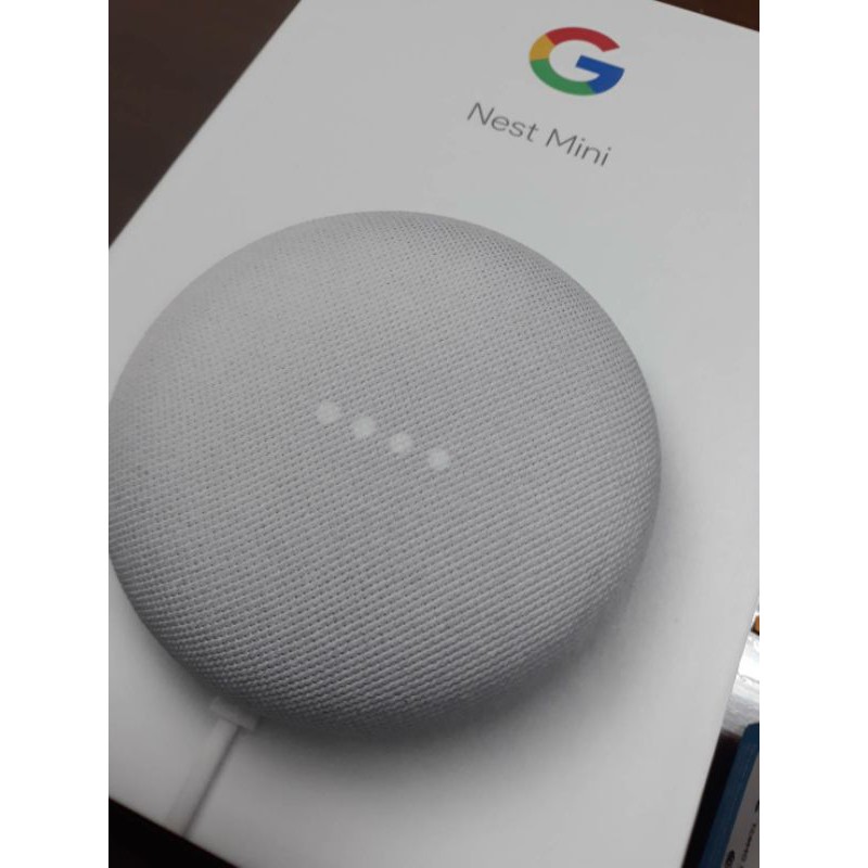Google Nest Mini 2（白）贈送TP-Link 迷你wifi智慧插座 tapo p100（拆封檢查/全新）