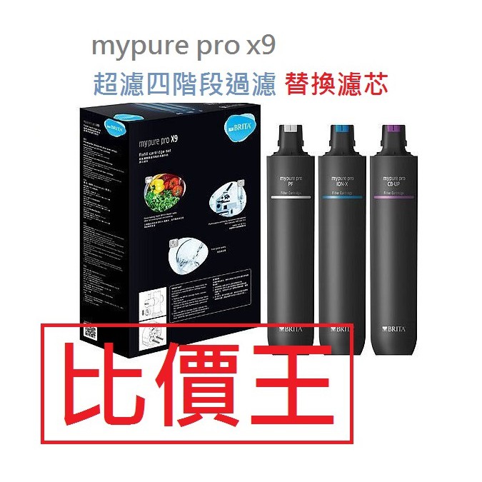 【詢問打7折】 【省錢王】德國 BRITA mypure pro X9 超微濾三階段過濾系統專用替換濾心