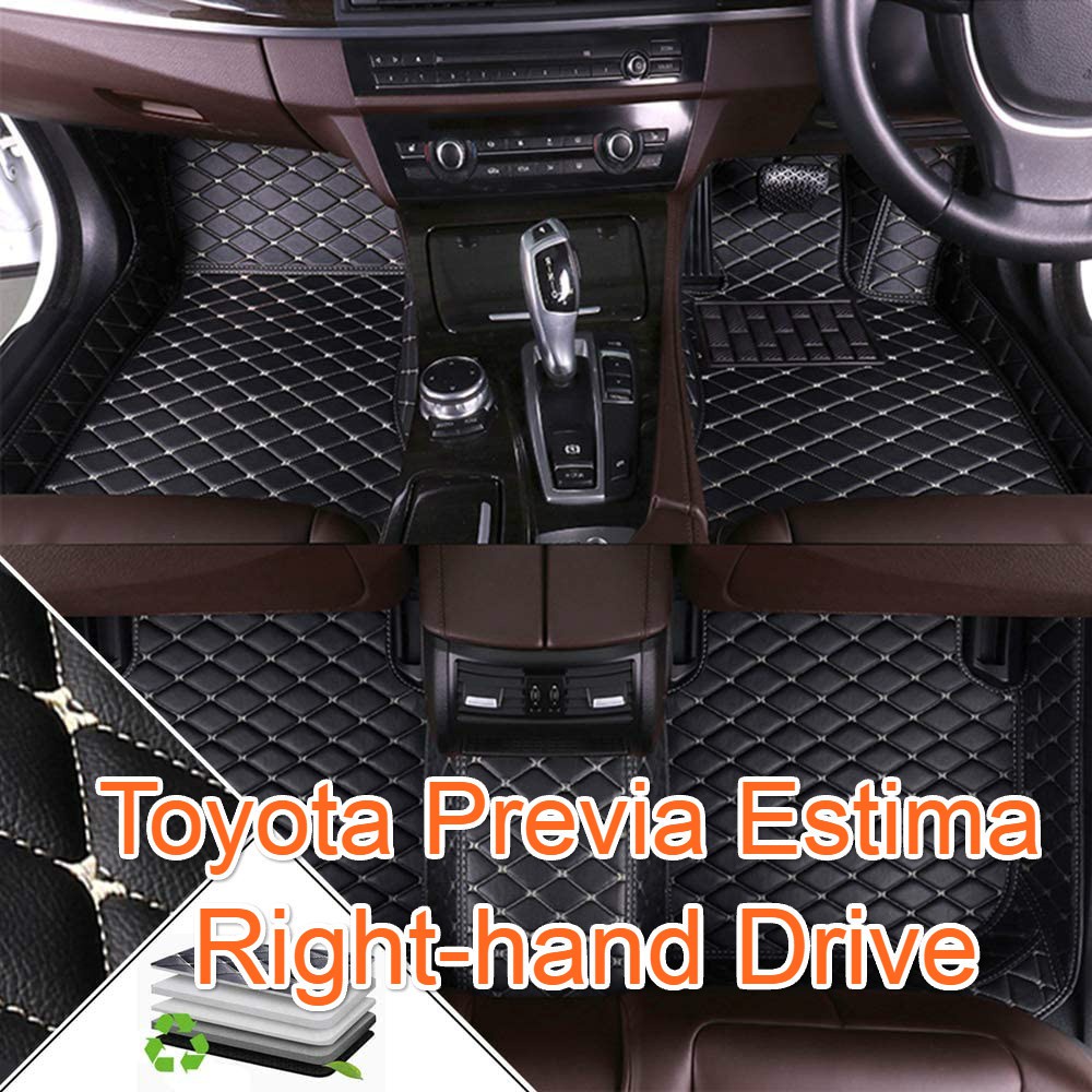 （現貨）適用 Toyota  Previa Estima 右駕駛專用全包圍皮革腳墊 腳踏墊 隔水墊 汽車腳墊