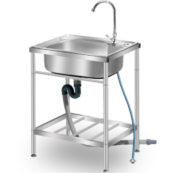 精品免運費廚房不銹鋼簡易水槽雙槽手工單槽帶支架家用洗手水池洗菜盆洗碗池 蝦皮購物