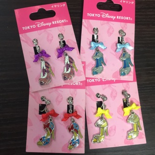 日本帶回 東京迪士尼限定 公主舞鞋 夾式耳環