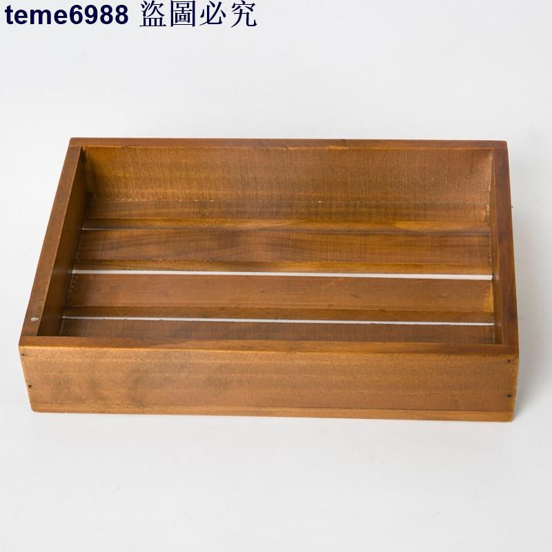 小七~小型長方形大中號木質儲物箱復古箱子實木盒子木頭小號收納盒##8
