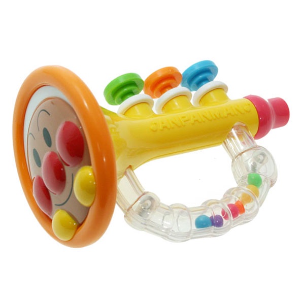 日本 PINOCCHIO 麵包超人音律玩具 喇叭 手搖鈴 麵包超人玩具 麵包超人樂器玩具 安撫玩具 嬰幼兒搖鈴玩具