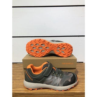 【Merrell】Nova2 兒童款慢跑鞋 輕量 魔鬼氈 透氣網布 柔軟 迷彩綠 - MLK266669