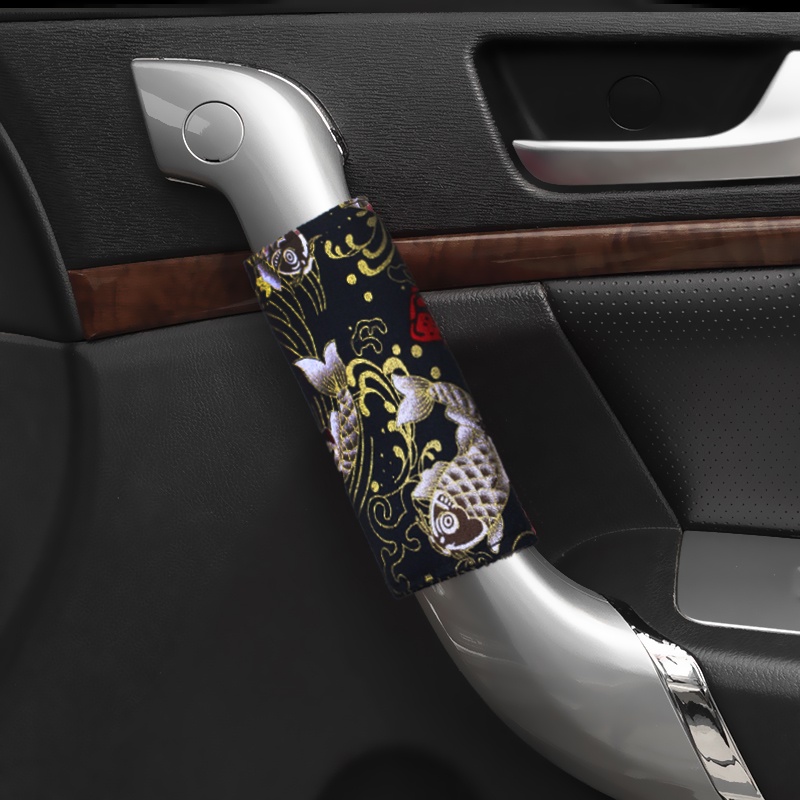 JDM日系改裝和風汽車門把手套車內裝飾車門拉手保護套車門保護套