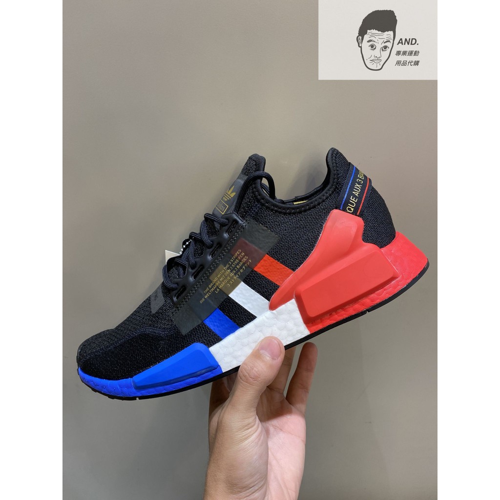 【AND. 】ADIDAS NMD_R1 V2 PARIS 黑藍紅 慢跑 休閒 BOOST 避震 襪套 男鞋FY2070