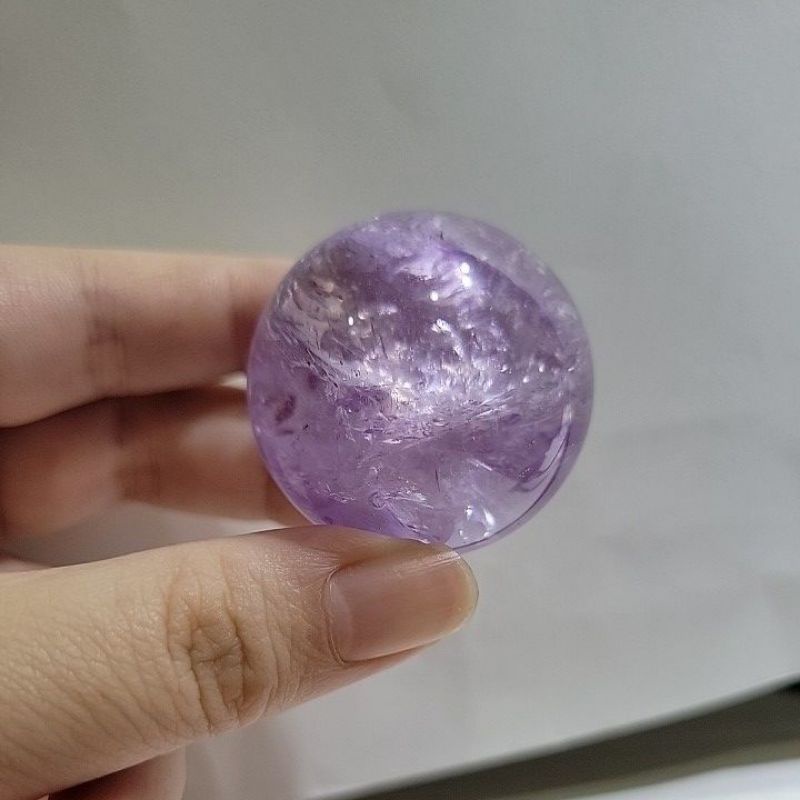 巴西紫水晶球 紫黃晶球 紫水晶球 約3.63公分 附木座
