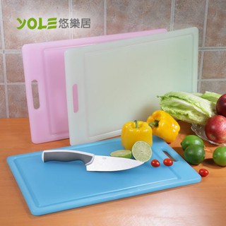 【YOLE悠樂居】抗菌防霉水晶砧板(中/大) 切菜板 料理板 食材分類 生熟食 雙面使用