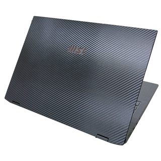 【Ez】MSI 微星 Summit E16 Flip A11UCT A11MT 黑色卡夢紋機身貼｜上蓋+鍵盤週圍+底部貼