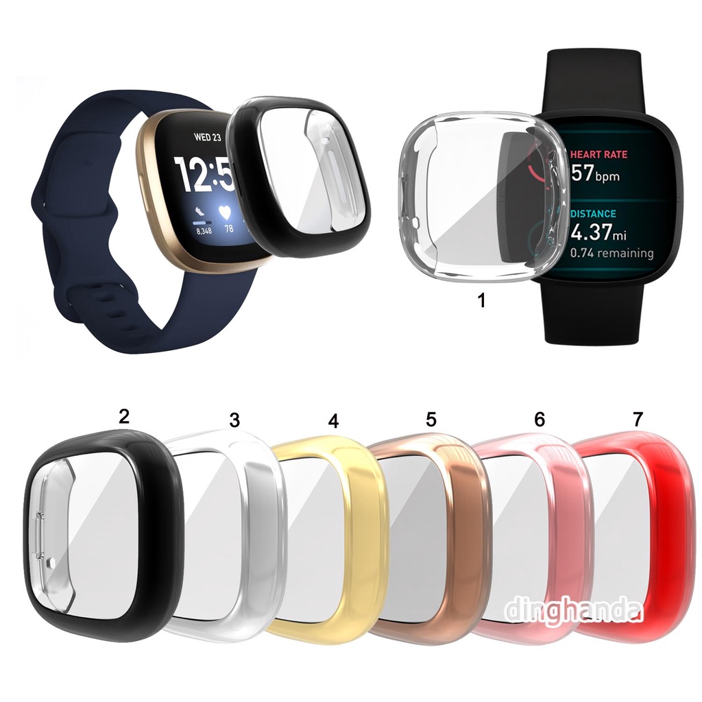 【手錶錶帶】電鍍 Tpu 保護套 Fitbit Sense Versa 3