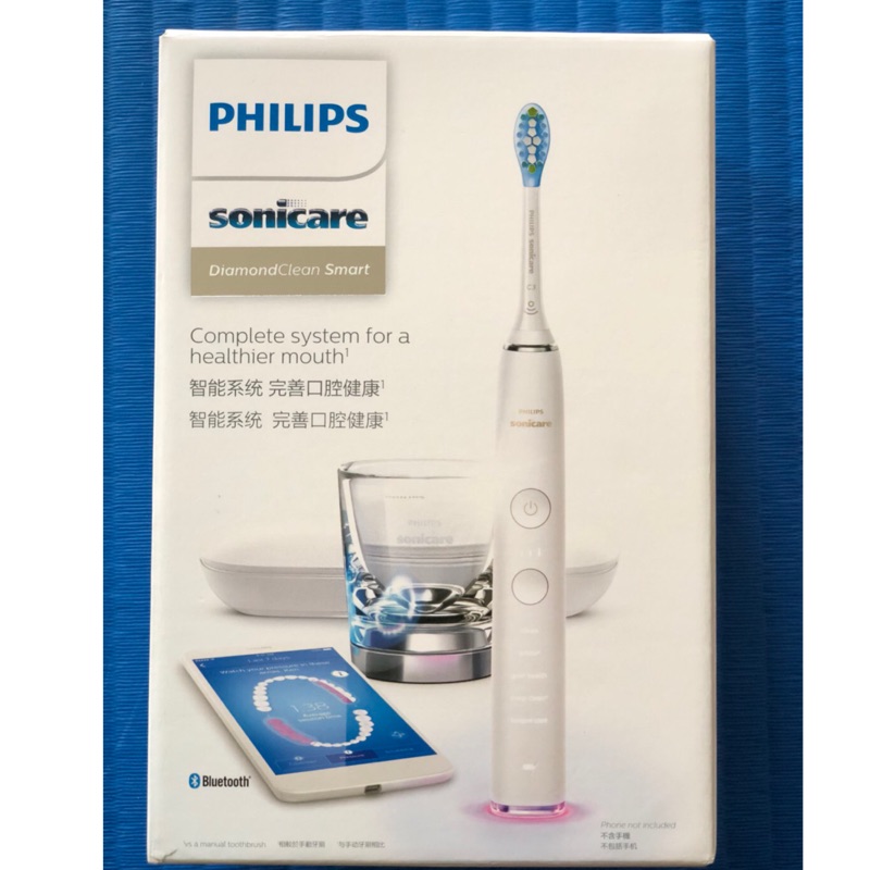 代售 飛利浦PHILIPS鑽石靚白智能音波牙刷/電動牙刷 Sonicare Smart 金鑽白(HX9924/02)全新