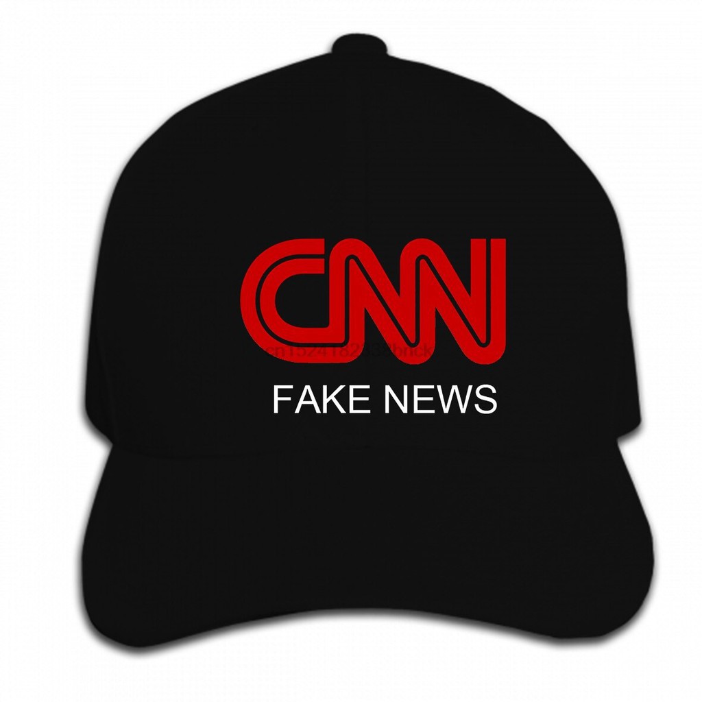 遮阳鸭舌打印自定義棒球帽嘻哈新cnn假新聞高級多色帽子 蝦皮購物