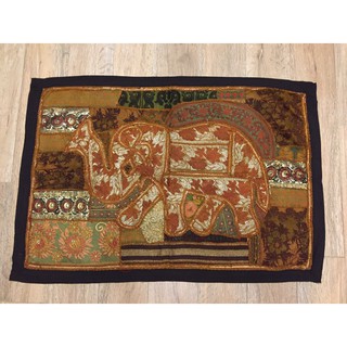 印度 純手工 編織地毯 大象 棕色