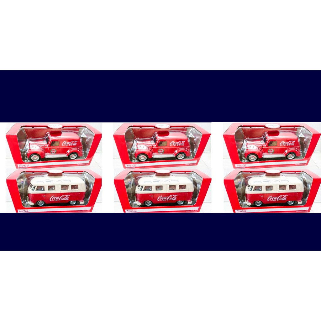 明星花鹿水 可口可樂 模型車 COCACOLA 福斯 T1 福特 panel(1組=共6台=如圖未使用=店對店免運)