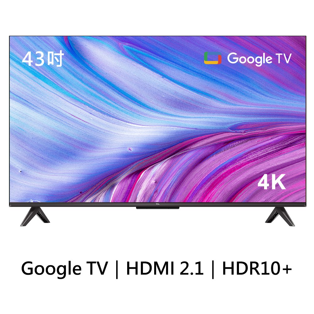 TCL 43吋 4K Google TV液晶顯示器 43P(737) 送桌上型安裝 保固三年 廠商直送