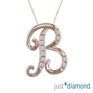 【Just Diamond】Love Letter 18K金鑽石吊墜-B(不含鍊)