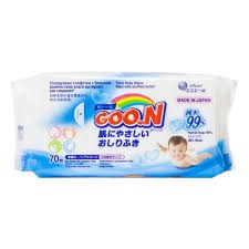 日本製 大王 境內版 99%純水嬰兒護膚濕紙巾 無香料 嬰兒濕紙巾 大王濕紙巾 70枚一包