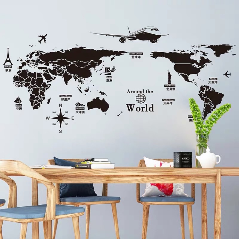 世界地圖🗺️壁貼～需自己黏貼