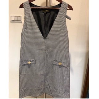 Clathas千鳥紋背心洋裝，尺寸38，made in Japan