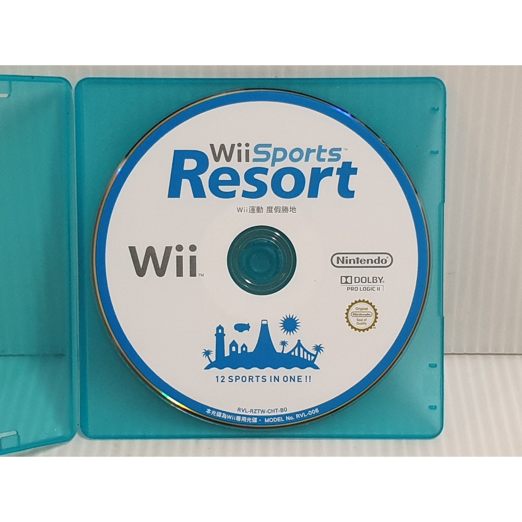 {哈帝電玩}~任天堂Wii 原版遊戲 Wii運動 度假勝地 Sports Resort 中文版 光碟小刮 裸片 無盒書~