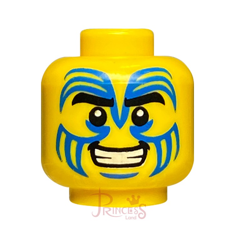 公主樂糕殿 LEGO 樂高 人偶包第11代 島嶼戰士 原住民 頭 紋面 黃色 3626cpb1000 A204
