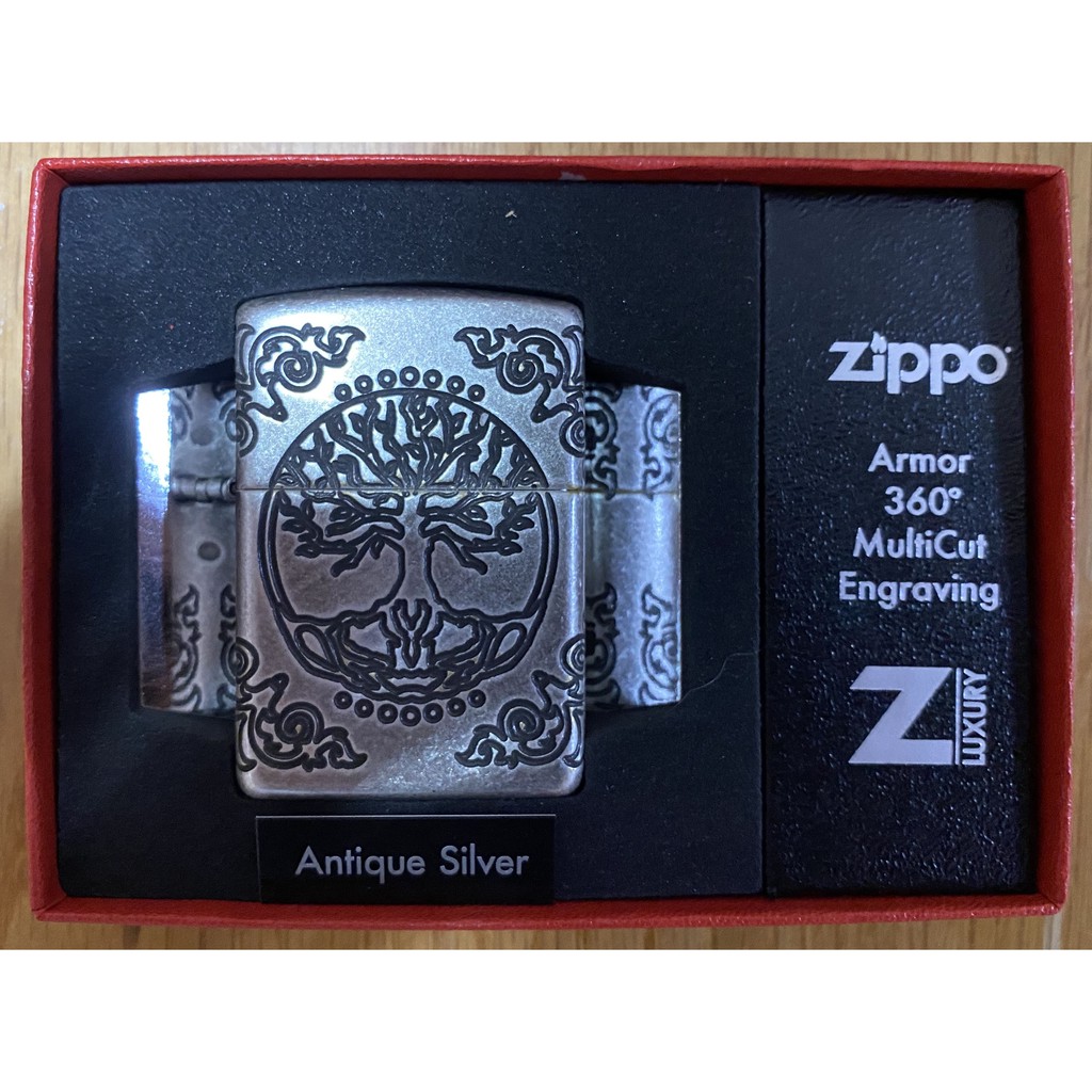 Asw Zippo打火機armor 鍍銀仿舊tree Of Life生命樹 蝦皮購物