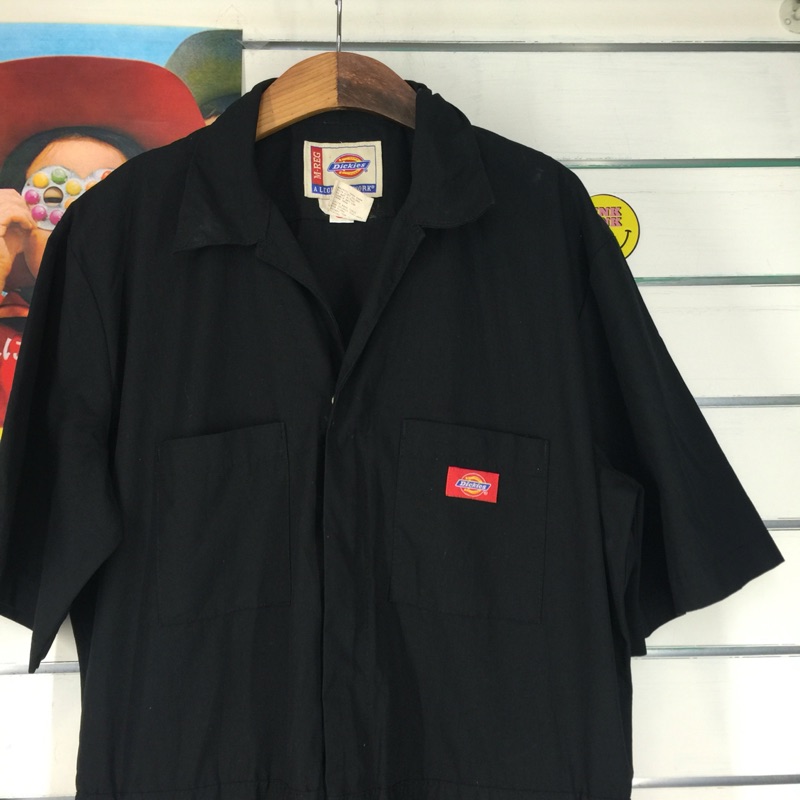 拚拚 古着 Dickies 連身褲 吊帶褲 連身 工作服 吊帶褲  長褲 工裝  黑色 復古 美式 男 女 古著 二手