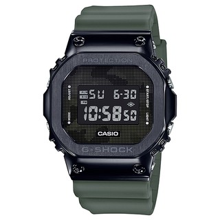 CASIO 卡西歐 G-SHOCK (GM-5600B-3)【台灣原廠公司貨】不鏽鋼殼 運動防水電子錶-軍綠