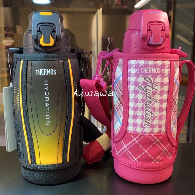 (wawa的異想世界）THERMOS 膳魔師 FFZ-802F “運動型”不鏽鋼真空保冰保溫水壺800ML-手提背袋