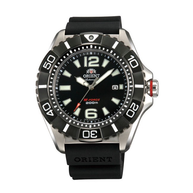 ORIENT東方錶 鈦金屬200m潛水機械錶 膠帶款SDV01003B黑色-47mm