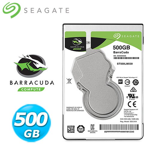 Seagate【BarraCuda】新梭魚 500GB 2.5吋硬碟 (ST500LM030)