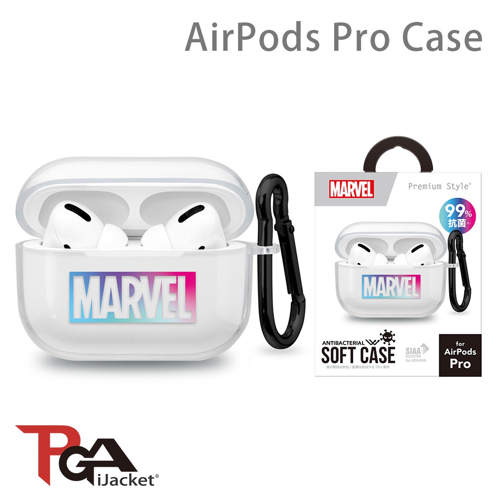 【日本PGA】 漫威 Marvel AirPods Pro 抗菌 透明保護套