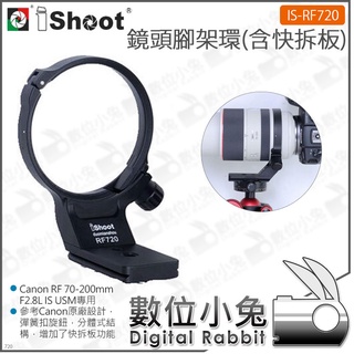 數位小兔【 iShoot 愛色 IS-RF720 鏡頭腳架環】有快拆板 適Canon RF 70-200mm F2.8