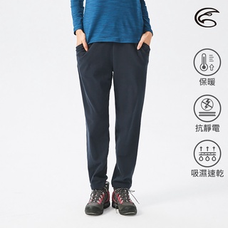 ADISI 女超細纖維雙刷毛輕暖速乾長褲AP2121014 (S-2XL) 丈藍 / 吸濕快乾 保暖褲