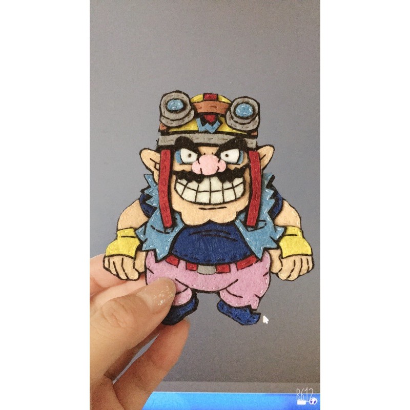 Tiff 手作 手工不織布 瑪利歐 Wario 瓦里歐 瓦里奧 Mario 反派 不織布 手作 玩偶 情人節 生日禮物 蝦皮購物