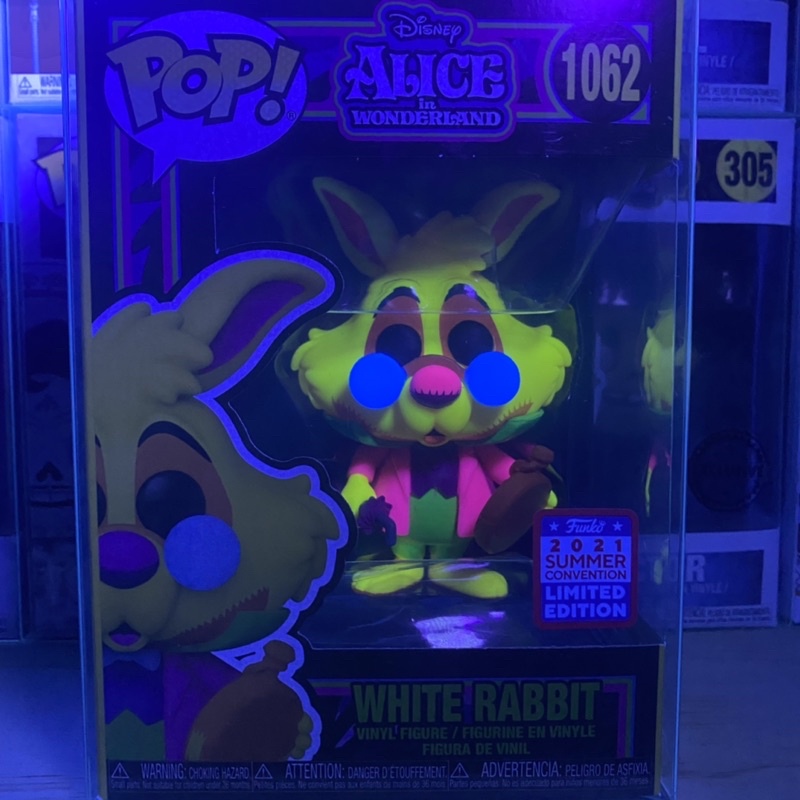 [李大] 正版現貨 Funko POP 迪士尼 時間兔 白兔 黑光 愛麗絲夢遊仙境 White Rabbit #1062