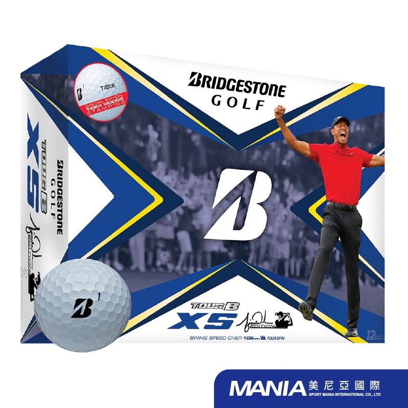 【BRIDGESTONE】普利司通 TOUR B XS老虎伍茲限量紀念款高爾夫球