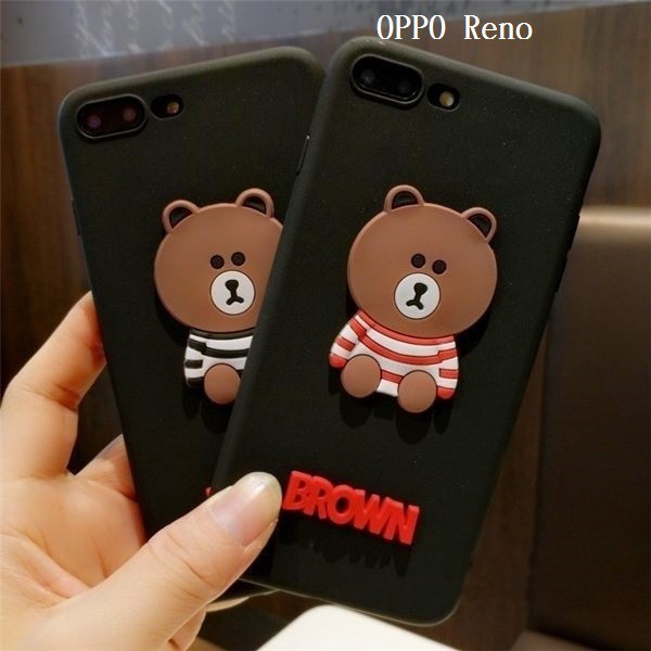 條紋熊OPPO Reno /Z/reno2/A9 A5(2020)/reno2z手機套 手機殼 軟套