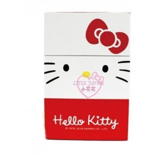 ♥小公主日本精品♥HelloKitty蝴蝶結紅白大臉造型木製桌上型收納盒筆筒抽屜式收納櫃萬用收納盒12033102