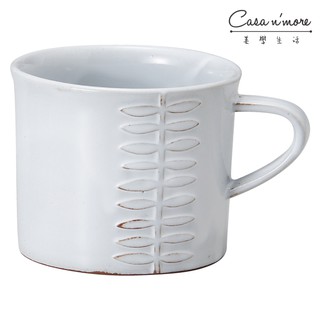 Meister Hand FLOR 葉印馬克杯 咖啡杯 水杯 260ml 白色 日本製 [美學生活]
