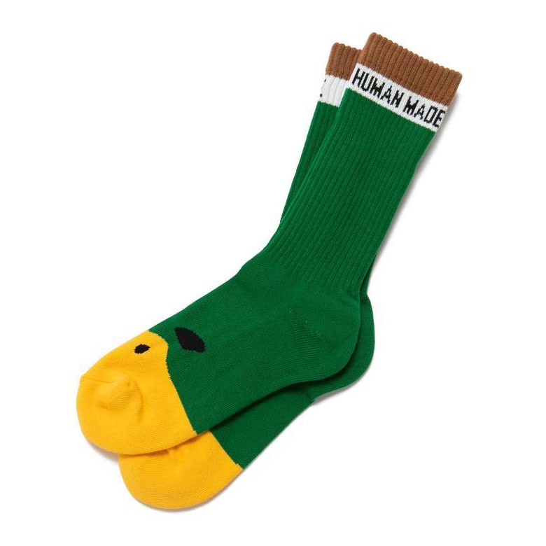 HUMAN MADE - HM22GD088 DUCK PILE SOCKS 中筒襪 / 小腿襪 (綠色) 化學原宿