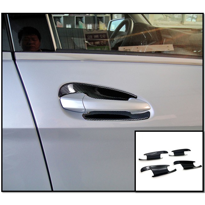 圓夢工廠 Benz GLK X204 GLK200 GLK220 GLK250 卡夢 碳纖 車門把手防刮門碗保護貼片