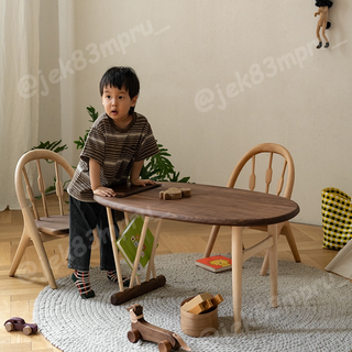『MOKA®摩卡』桌子 椅子 客廳桌 茶几 兒童書桌 矮桌 兒童桌椅 兒童椅 家具胡桃實木遊戲繪畫學習書桌椅兒童茶几