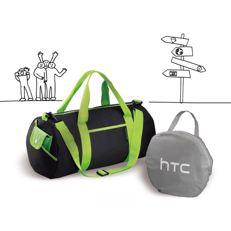 HTC 全新 多功能 旅行袋 健身運動袋 戶外露營袋 可肩背手提 隨機贈品出貨附贈