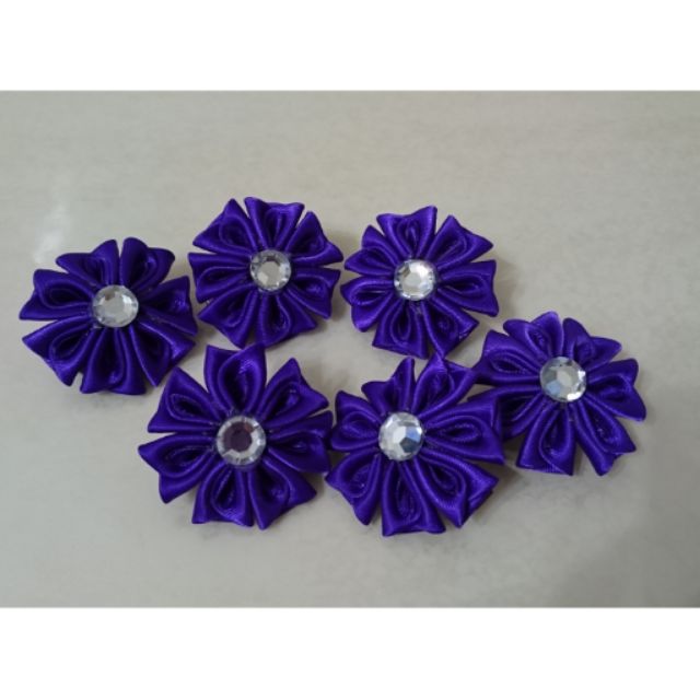 新娘頭飾/手作寶紫色花朵造型髮飾組