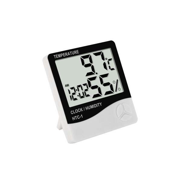 8425 大螢幕電子濕溫度計 濕度計電子鐘時鐘三用 室溫測量儀溫度表 電子鐘溫溼度計裝飾