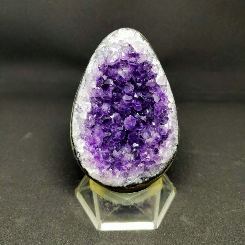天然紫晶恐龍蛋（含座）