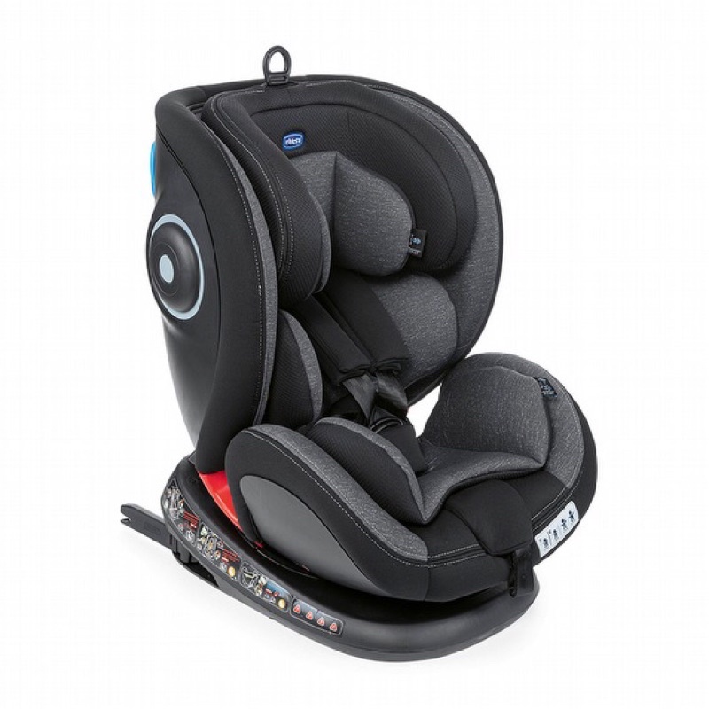 (全新品出清優惠）義大利Chicco Seat 4 Fix Isofix安全座椅（0~12歲）360度旋轉-黑色